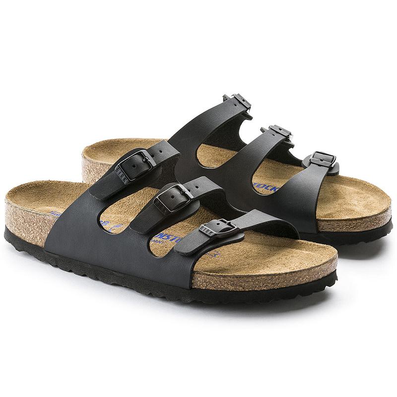 Birkenstock Soft Footbed Birko-flor Florida Dame Sort | DK 457BEX